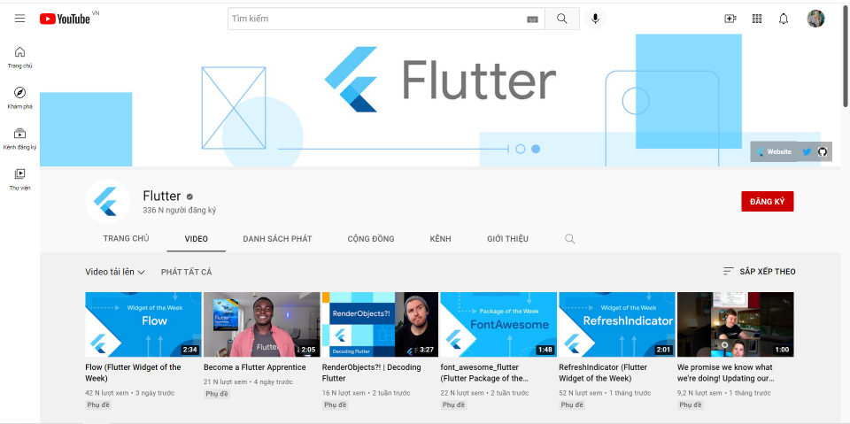 Tổng hợp các tài liệu học Flutter - Tự học