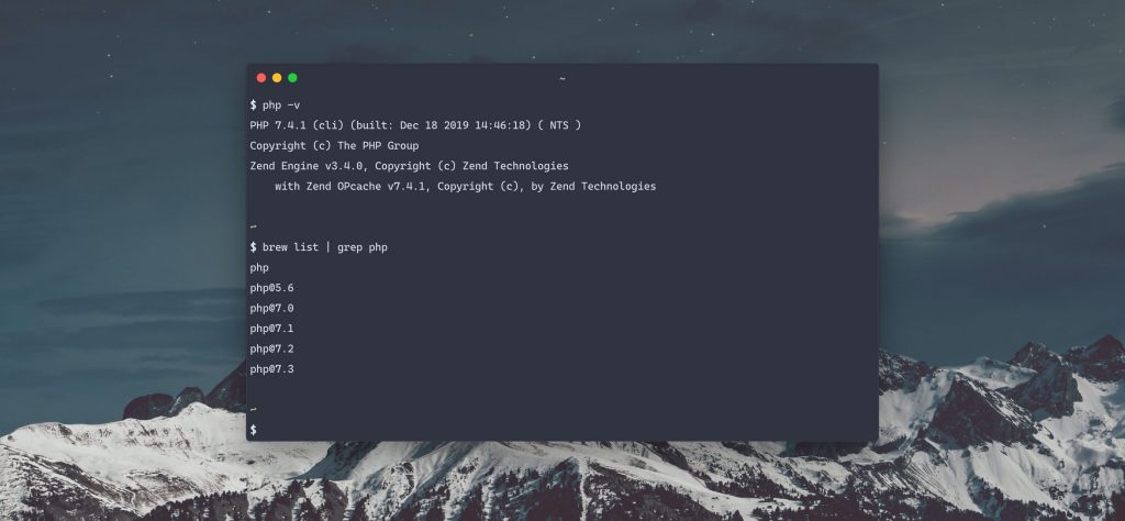 Switching between multiple PHP versions on macOS