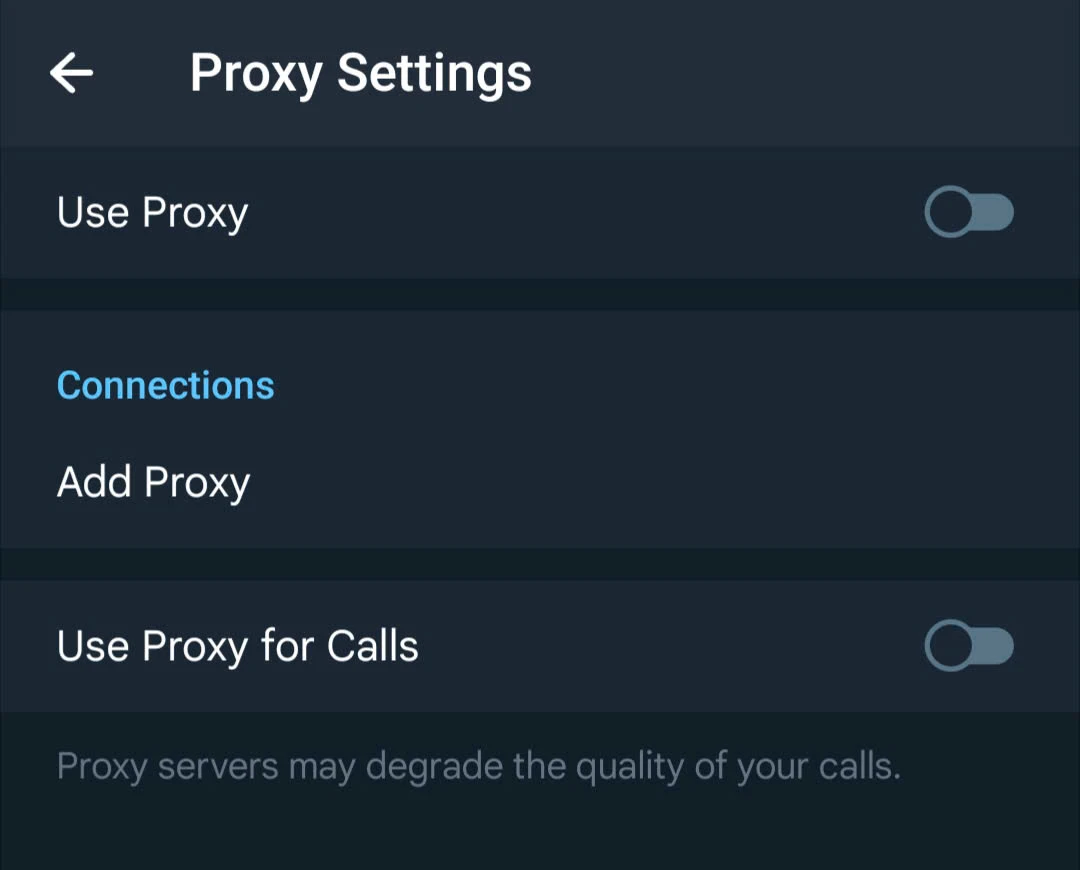 Telegram Proxy setting